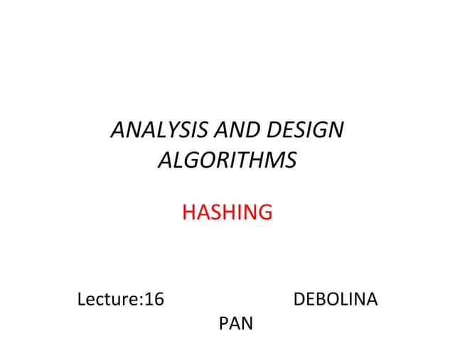Hashing