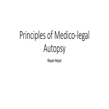 Death autopsy medico legal presentation