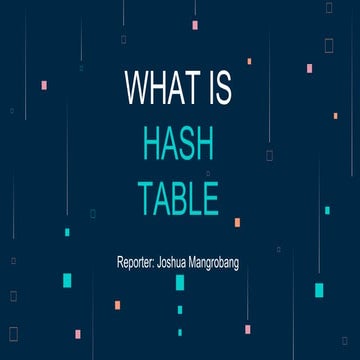 Data Structure and Algorithms: What is Hash Table ppt | PPT