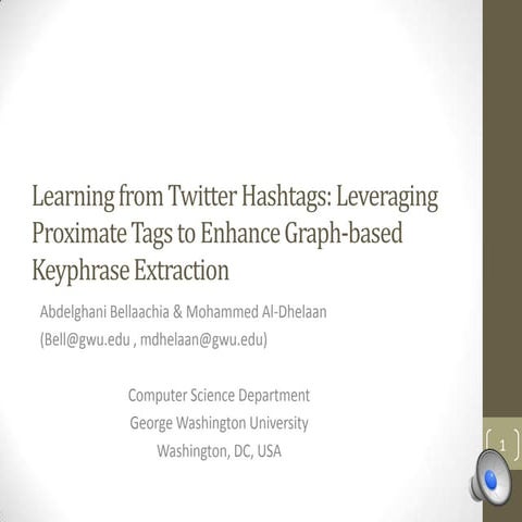Learning from Twitter Hashtags: Leveraging Proximate Tags to Enhance ...