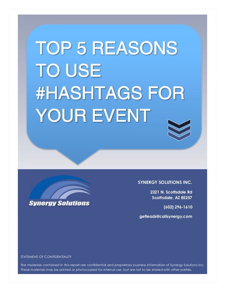 Top 5 Reasons To Use Hashtags For Your Event