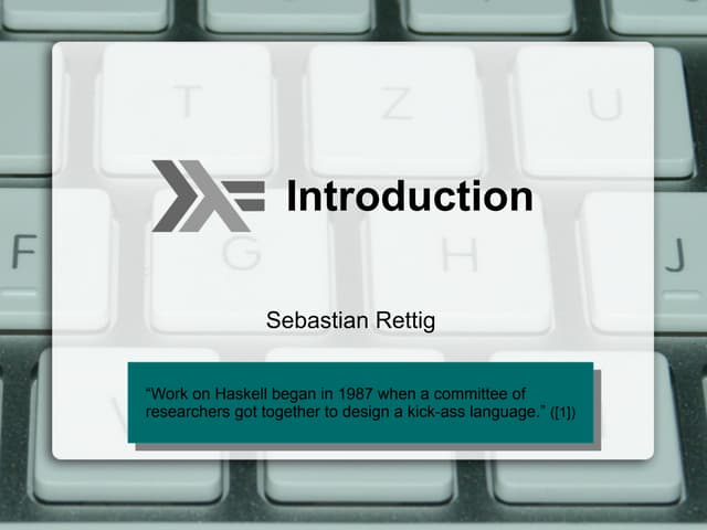 01. haskell introduction