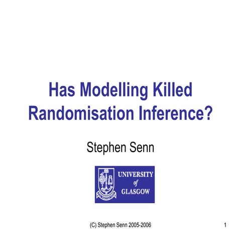 Has modelling killed randomisation inference frankfurt