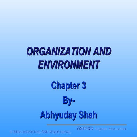 ORGANIZATION AND ENVIRONMENT