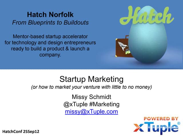 Startup Marketing at Hatch Conferen...