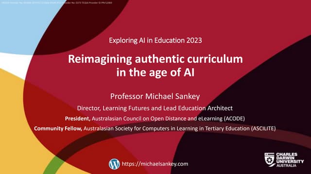 Reimagining authentic curriculum in the age of AI