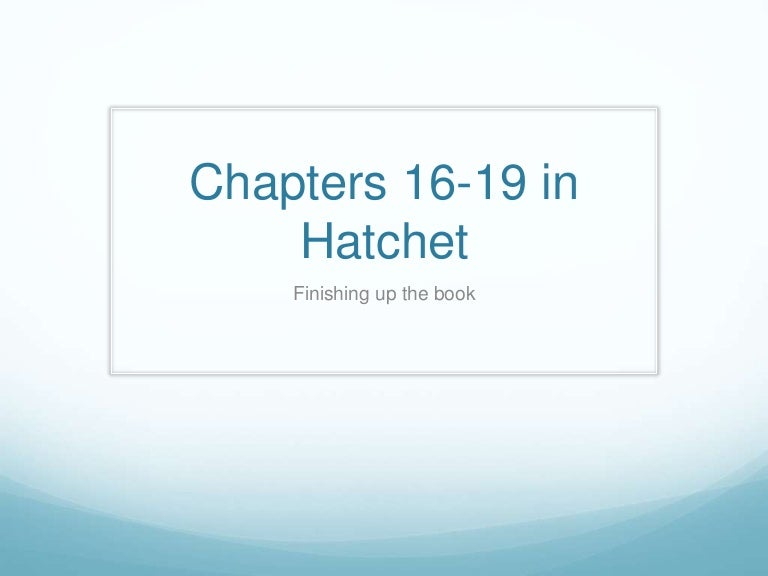 Hatchet By Gary Paulsen Chapter 16 Youtube