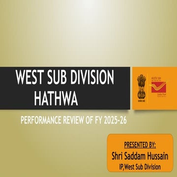 HATHUA SUB DIVISION latest.pptx training | PPTX