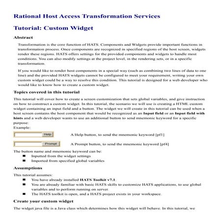 Hats tutorial   custom widget