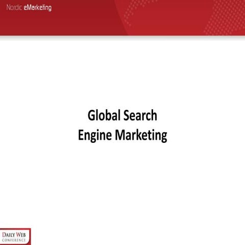 Global Search Engine Marketing - Kristjan Mar Hauksson