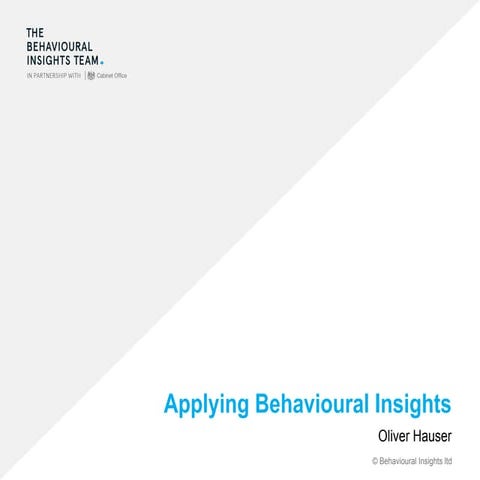 Oliver Hauser on the Behavioural Insights Team, a talk at the Berkman Center ...