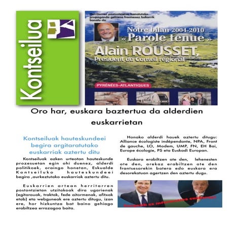 Eskualde hauteskundeak eta euskara 2010 