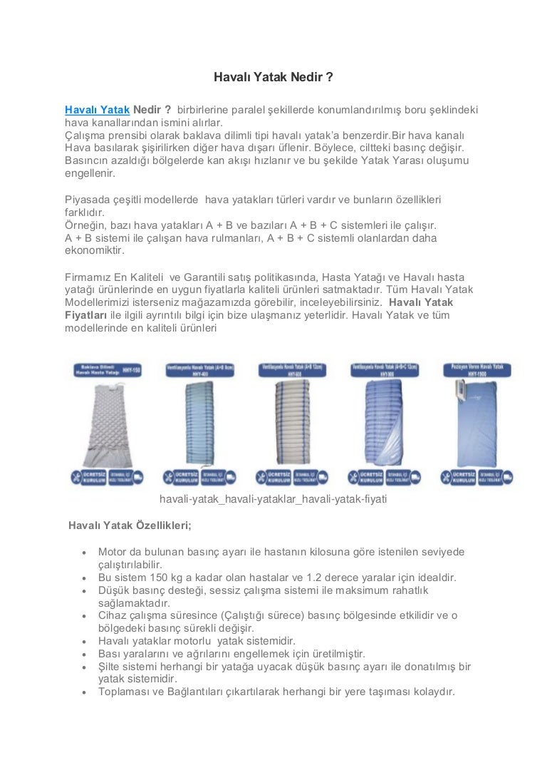 Havalı Yatak Nedir ? Havali Yatak havaliyataknedir