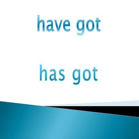Have and has got