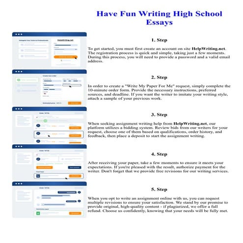 Have Fun Writing High School Essays