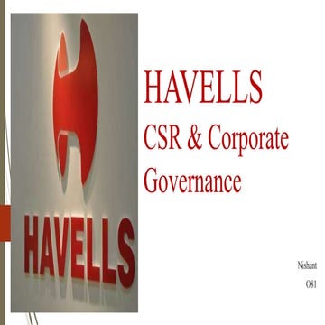 Havells csr