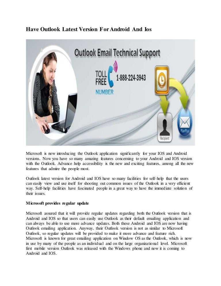 Have Outlook Latest Version For Android And Ios