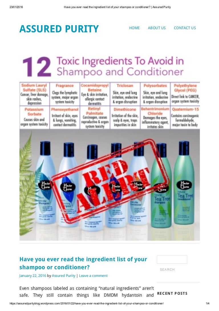 Have you ever read the ingredient list of your shampoo or conditioner…