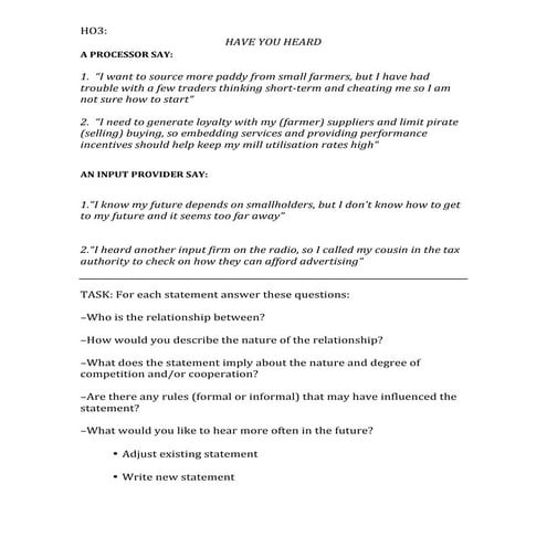 "Have You Heard" Activity | PDF