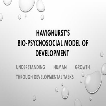 Robert J. Havighurst: Developmental Tasks | PPTX