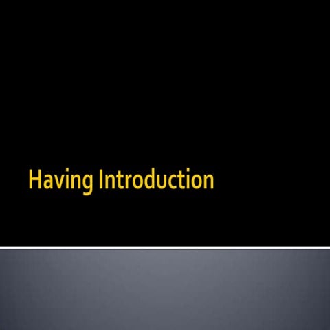 Having Self Introduction in English