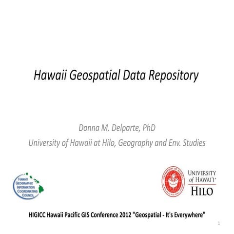 Hawaii Pacific GIS Conference 2012: GIS in Education: K-12 and University - H...