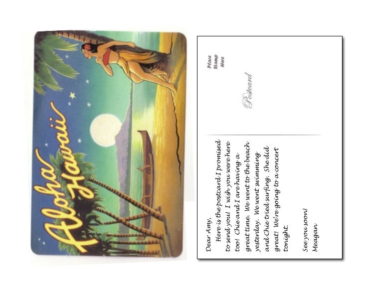Hawaii postcard