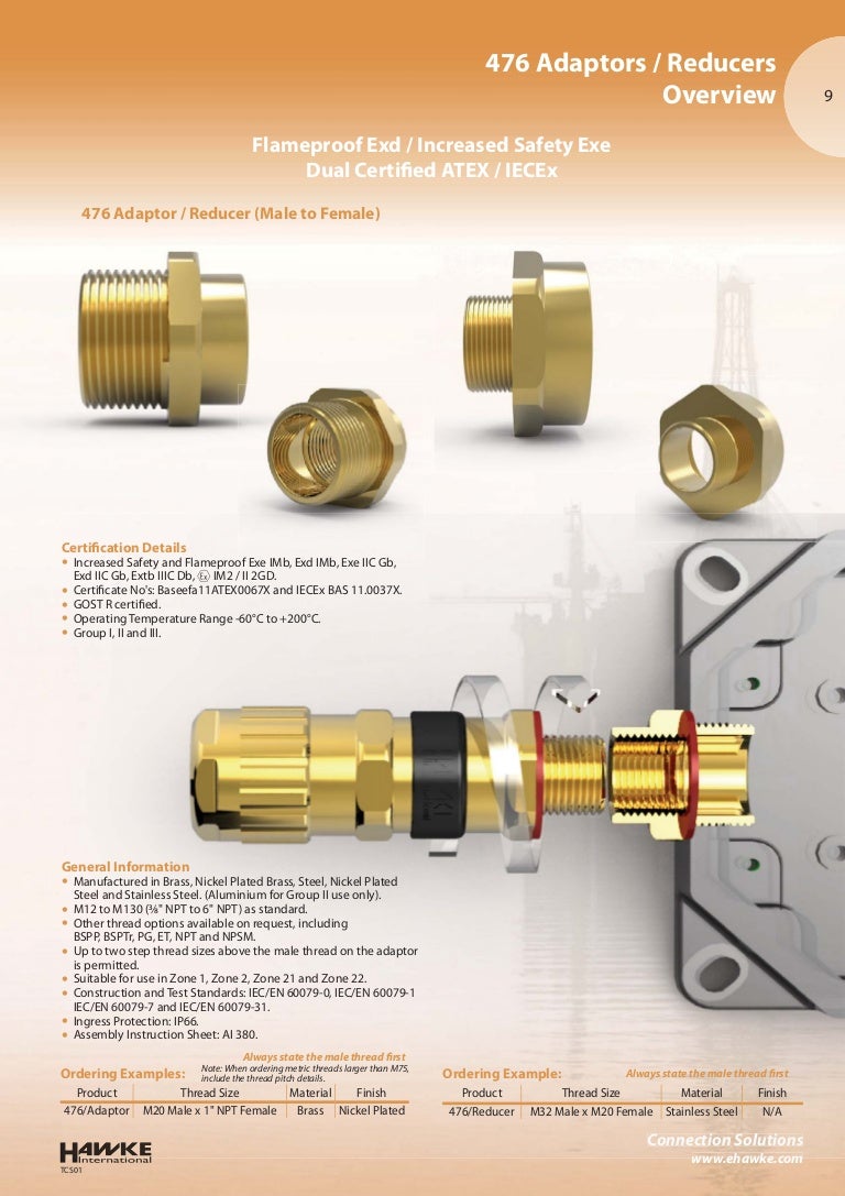 Hawke 476 GLAND REDUCER ACCESSORIES