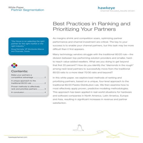 Best Practices in Ranking and Prioritizing Your Partners
