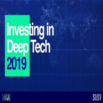 Investing In Deep Tech Seed Stage