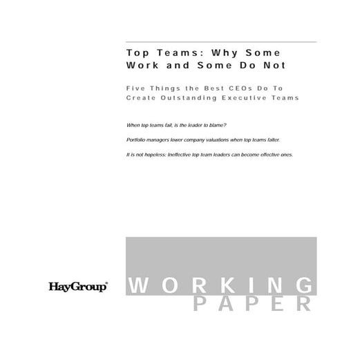 Hay top teams-why some work, some donot | PDF