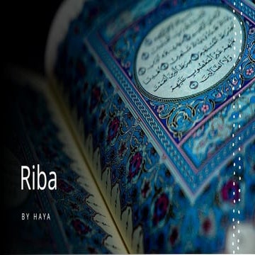 Riba prohibited in islam | PPT