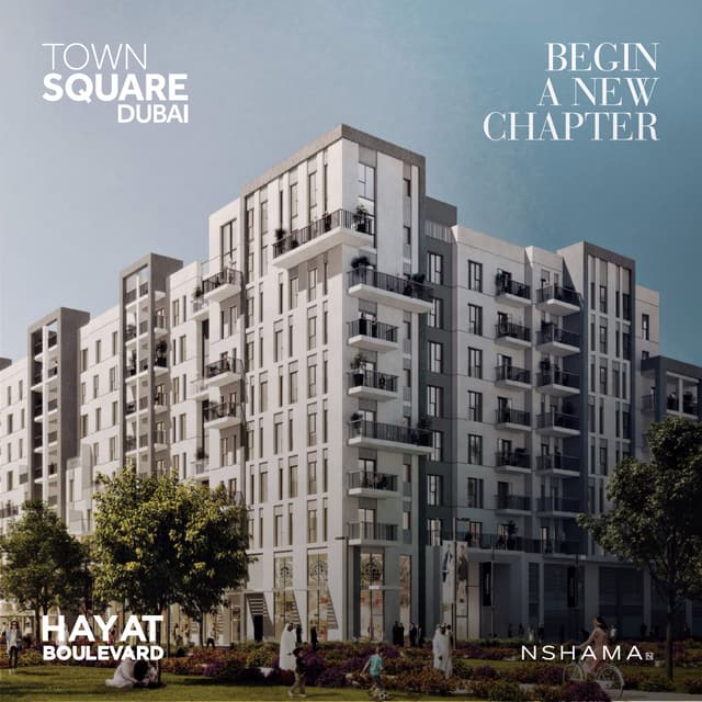 Nshama Hayat Boulevard - Studio, Apartments at Town Square Dubai +971 4553 8725