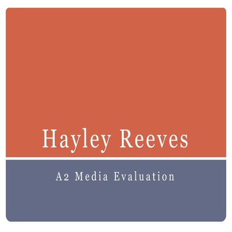 A2 Media Evaluation - Question 3