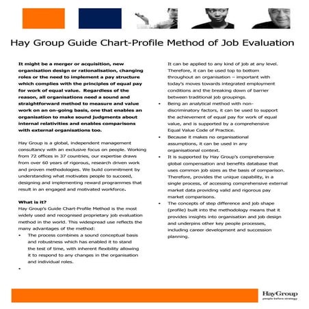 Hay method of job evaluation