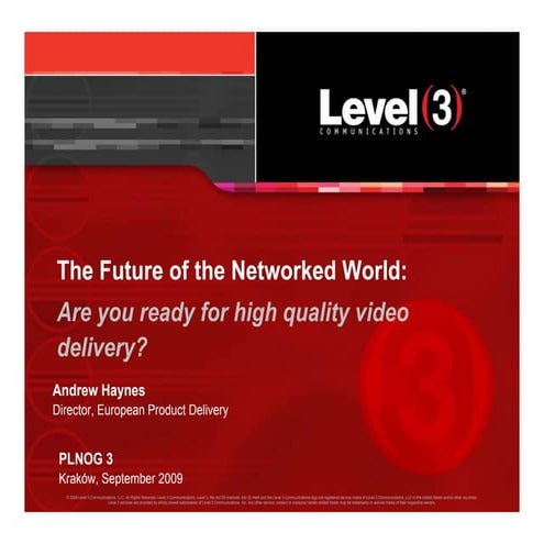 PLNOG 3: Andrew Haynes -  The Future of the Networked World: Are you ready fo...