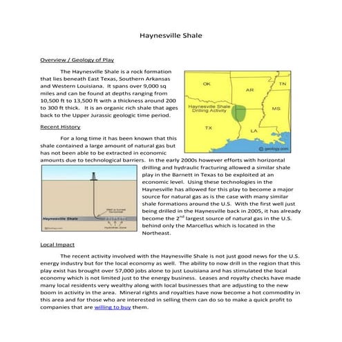 Haynesville Shale Presentation | PPTX