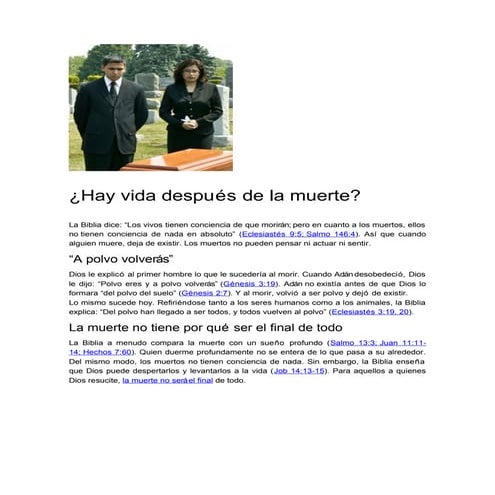 ¿Hay vida después de la muerte?