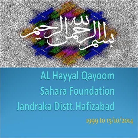 Hayyal qayoom sahara foundation | PPT