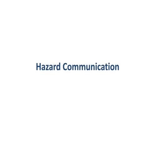 Hazard communication standard