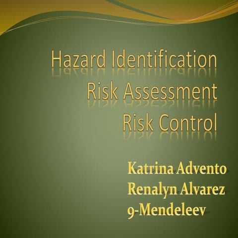 Hazard identification 