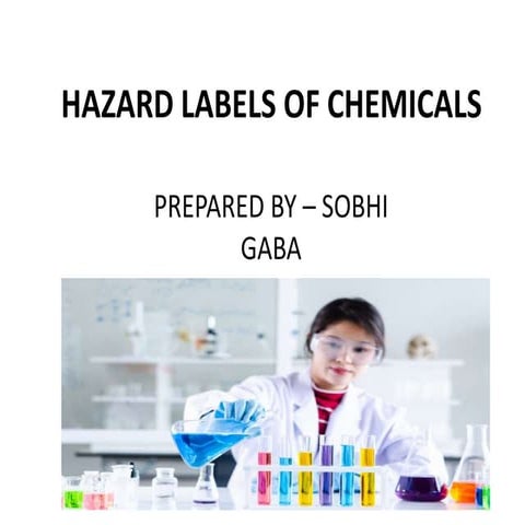 Hazard labels of chemicals