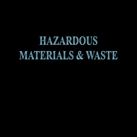 Hazardous materials