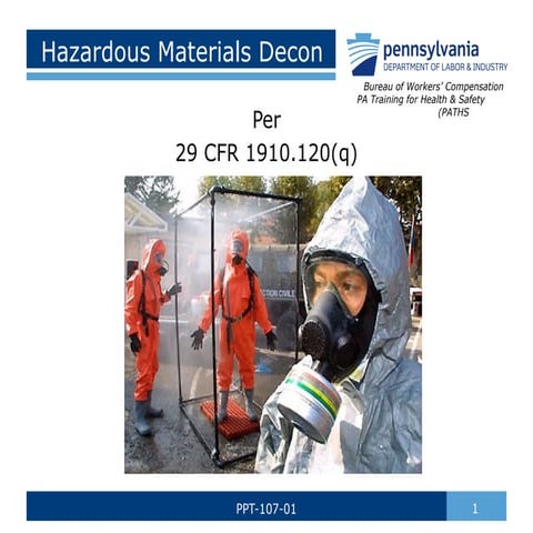 HAZAT TECHNICIAN DECONTAMINATION | PPT