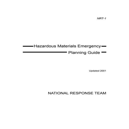 Hazardous materials emergency