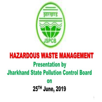 Hazardous Waste Management Ppt 25 06 2019 Pptx
