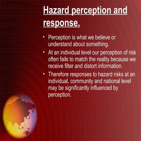Hazard perception and response   kates