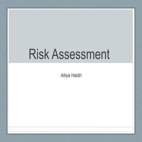 Risk Assessment A2 Media | PPTX