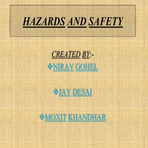 Electrical Hazards and their safety