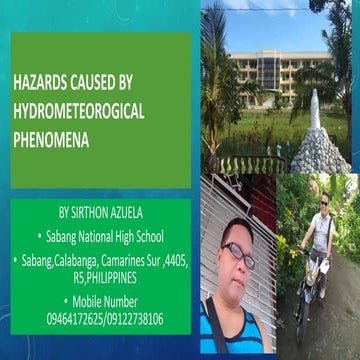 Hazards caused by hydrometeorological phenomena